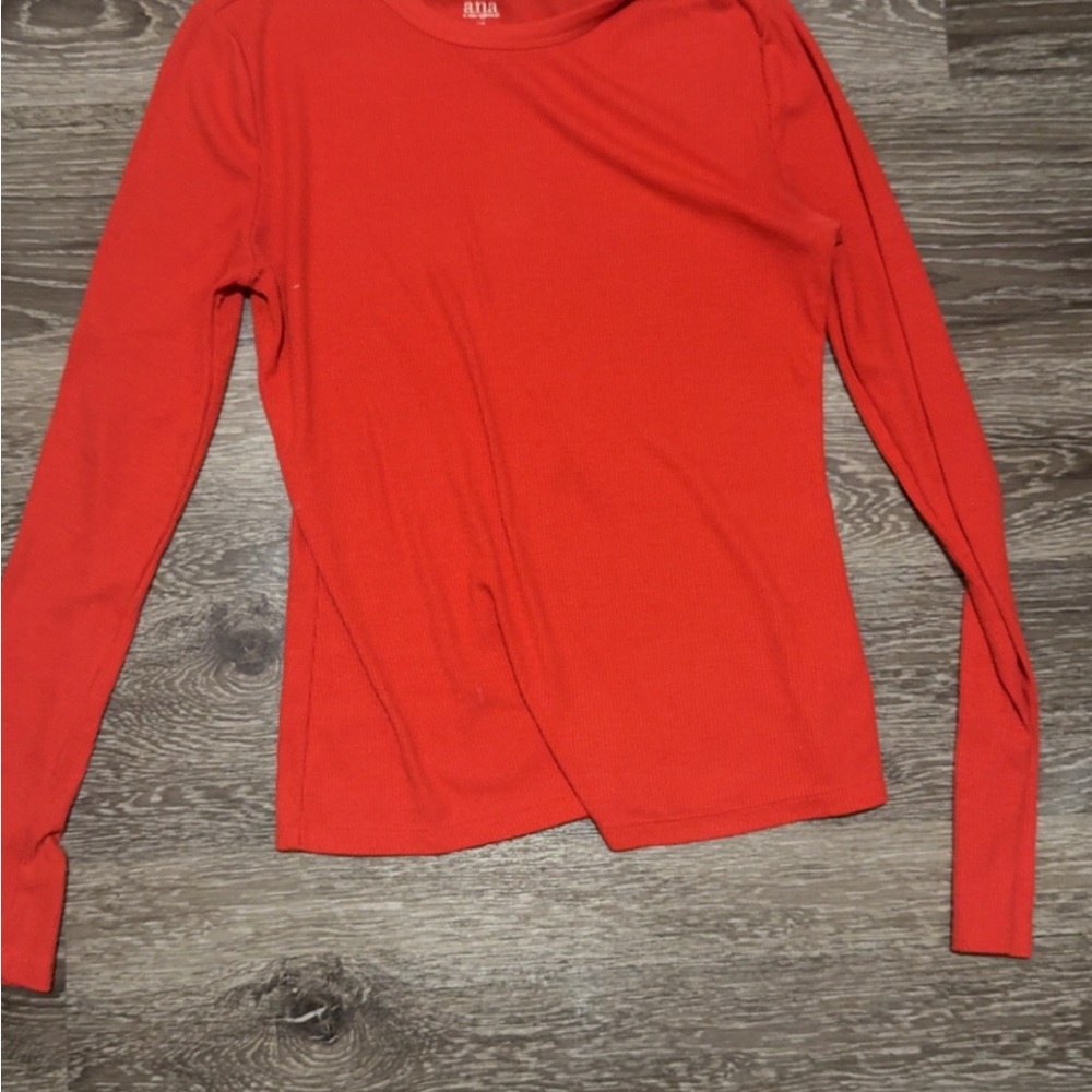 Women's Red Long Sleeve Top